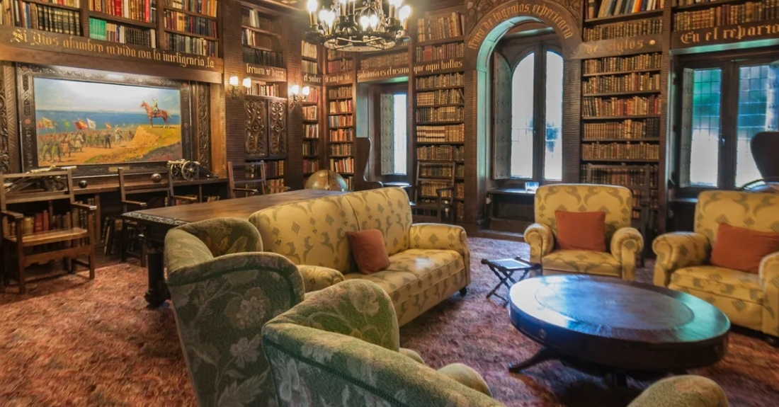 Imaxe do interior do pazo de Meirás