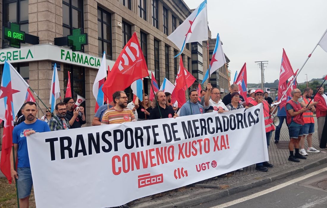 A CORUÑA folga transporte mercadorias