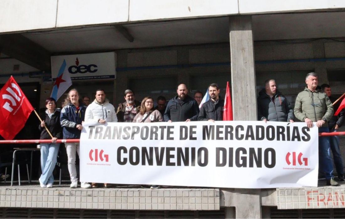 A CORUÑA transporte mercadorías folga