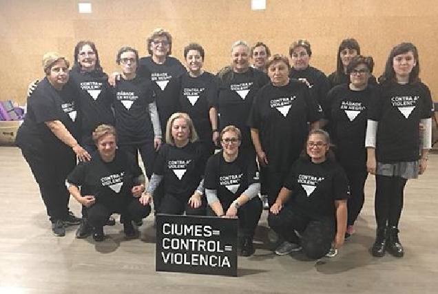 O grupo de baile da Asociación Águeda, contra a violencia xénero