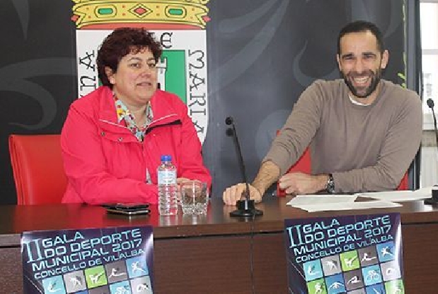 A concelleira Cheri Grandío e o técnico de Deportes Félix Prieto presentaron a II Gala Municipal do Deporte
