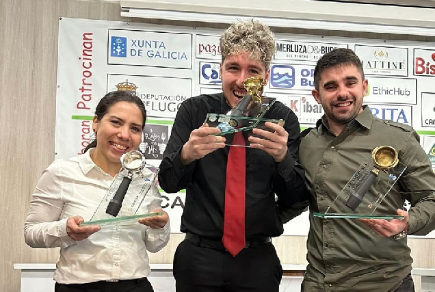 XVI Campeonato Internacional de Barista  javier carreño Foz, Ligia de Vigo y Alberto de Coruña