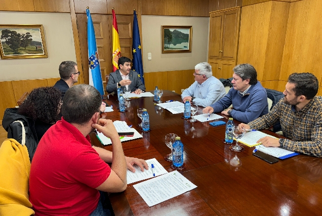 Reunión de Pedro Blanco cos representantes sindicatos agrarios