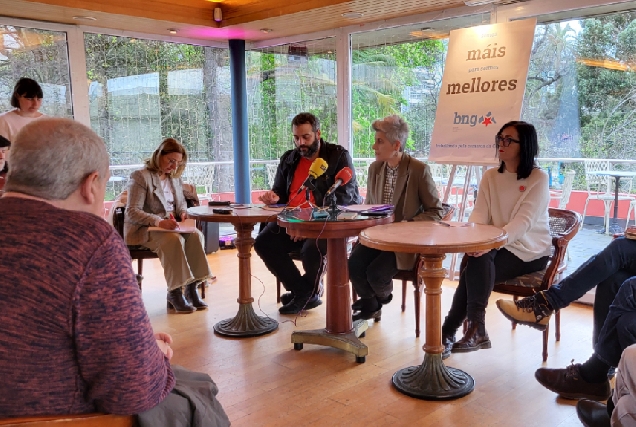 Imaxe da rolda de prensa celebrada este martes 2 de abril na Coruña do BNG