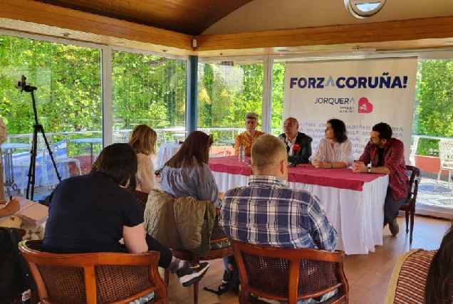 Imaxe da conferencia de prensa avaliación primeiro ano de mandato do BNG na Coruña